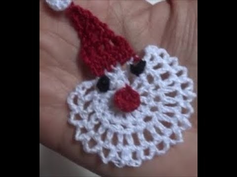 Papai Noel de Crochê - Enfeite de Natal de crochê - Artesanato de Natal