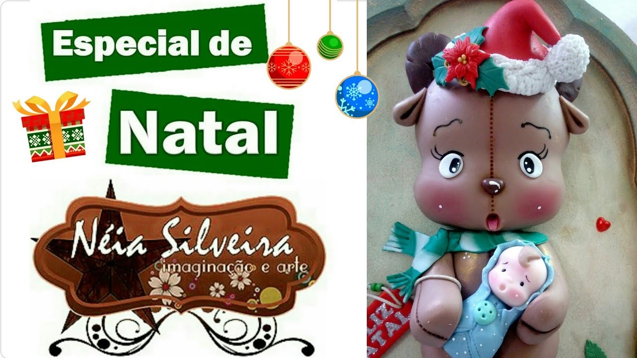 Rena e Jesus baby Biscuit. Christmas Ideas DIY - ESPECIAL DE NATAL NÉIA SILVEIRA (polymer clay)
