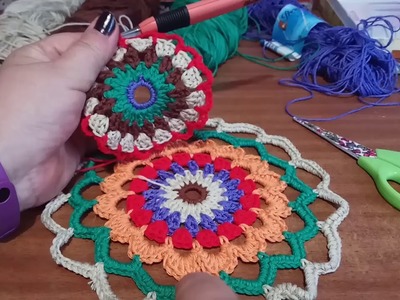 Segunda parte, paso a paso Mandalas a crochet