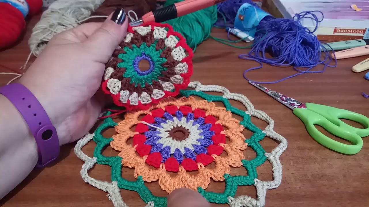 Segunda parte, paso a paso Mandalas a crochet