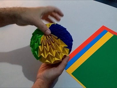 Bola de Origami de 4 cores