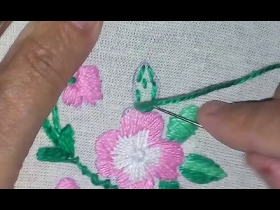 ♥Bordado a mão flor do campo em ponto cheio - hand embroidery♥ artesanato