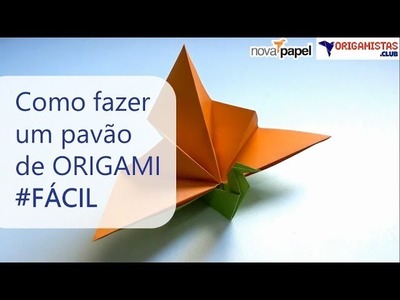 Como fazer origami de pavão (Fácil)