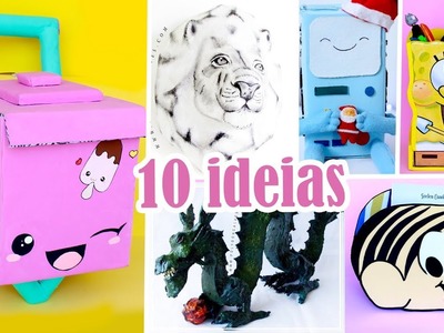 DIY 10 ideias com PAPELÃO KAWAII, Geek, Escultura Compilation Poly Gonçalves