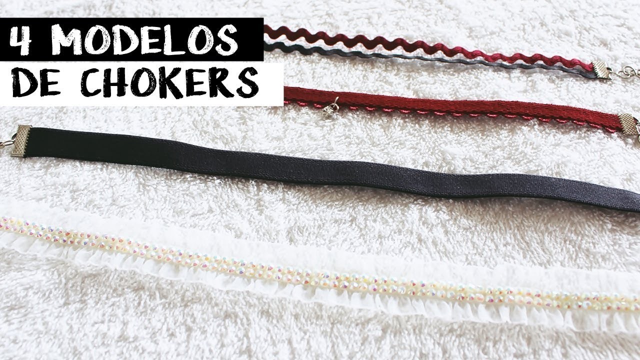 DIY: 4 MODELOS DE CHOKERS ♡