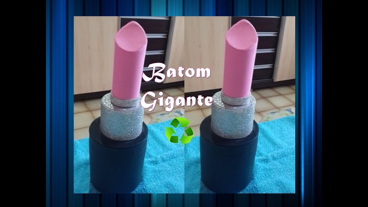 Diy -  Batom Gigante - Porta treco - Kelly Almeida