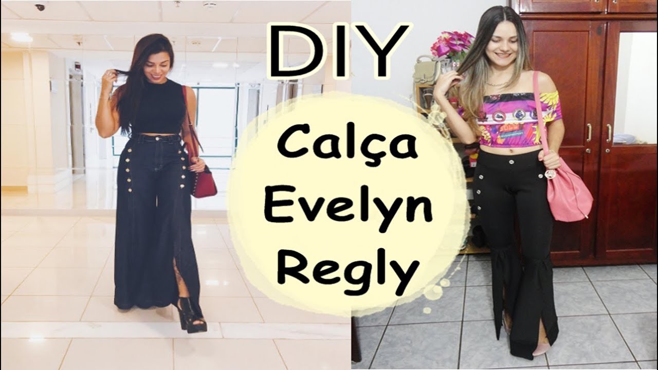 DIY CALÇA FLARE COM PREGAS E FENDAS Franciele Fernandes