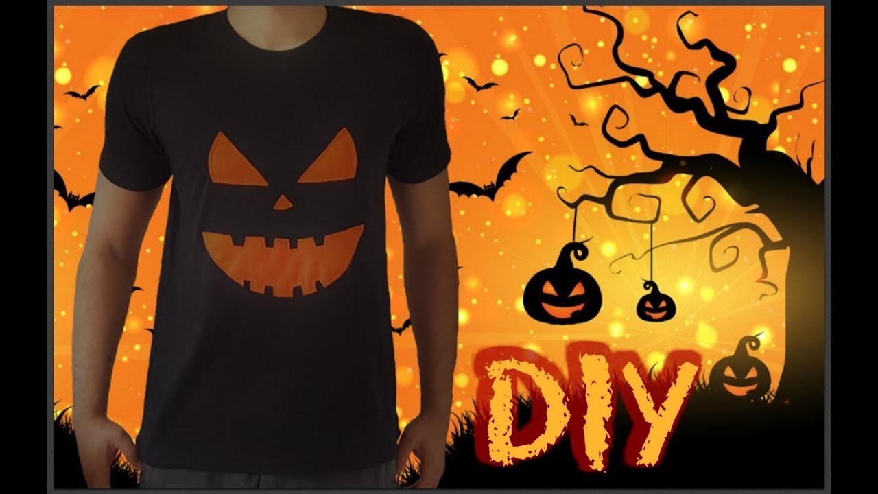 DIY Camiseta de Halloween  - Fácil de Fazer e Sem Gastar ????