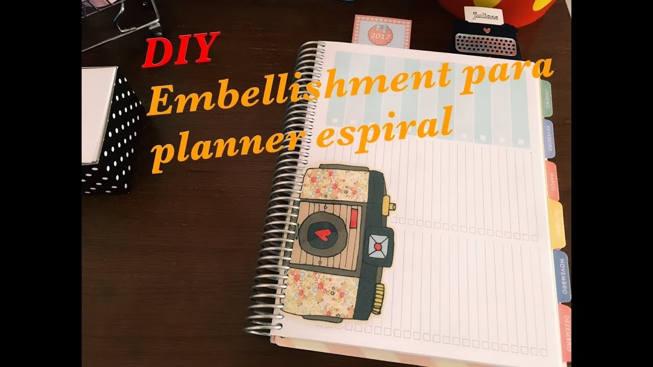 DIY - Embellishment para planner espiral