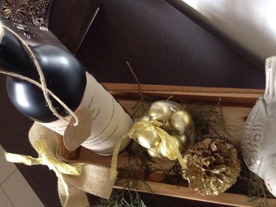 DIY Garrafa decorada para o Natal