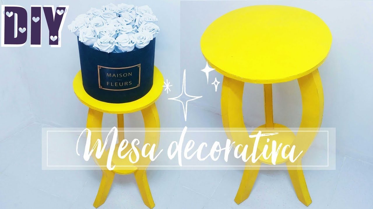 DIY: Mesa decorativa de papelão| Morgana Alves