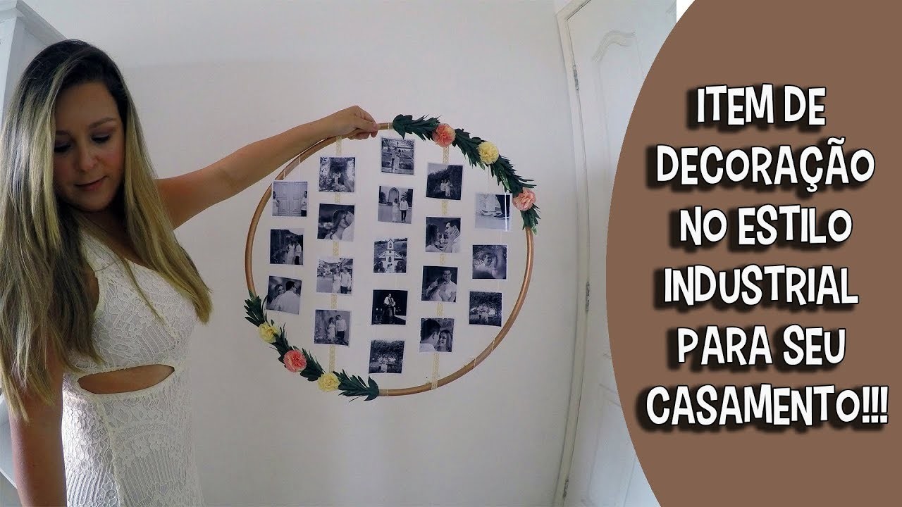 DIY objeto de decoração com fotos para casamento | Faça você mesma