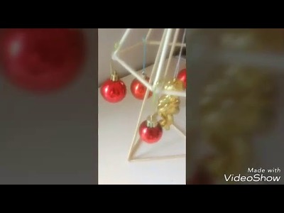 DIY pinheirinho de natal com palitos de churrasco 2017!