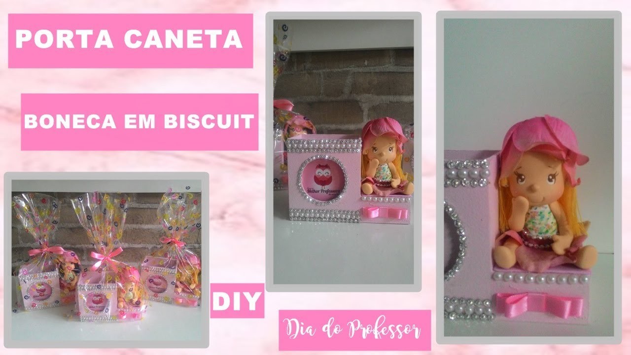 DIY Porta Caneta de mdf com Biscuit - Marta Gomes