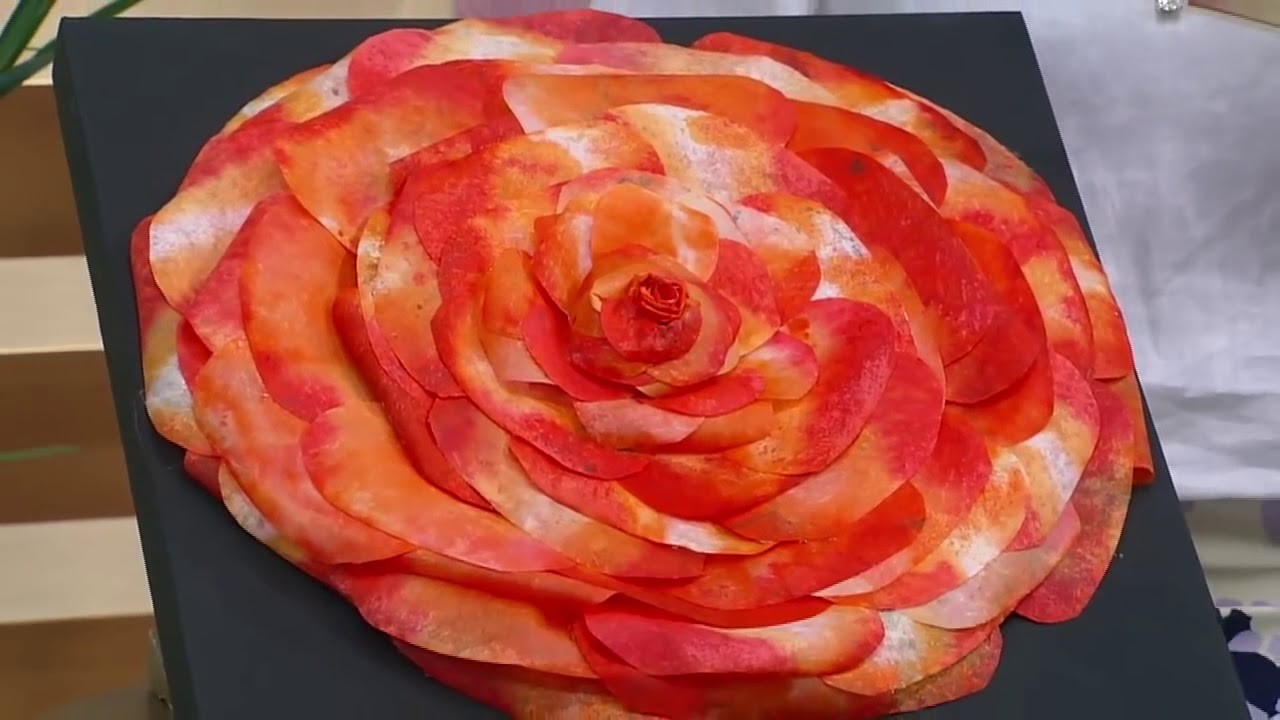 DIY: Quadro com flor gigante feita de filtro de café - Passo a Passo com Rosely Ferraiol  parte1.2