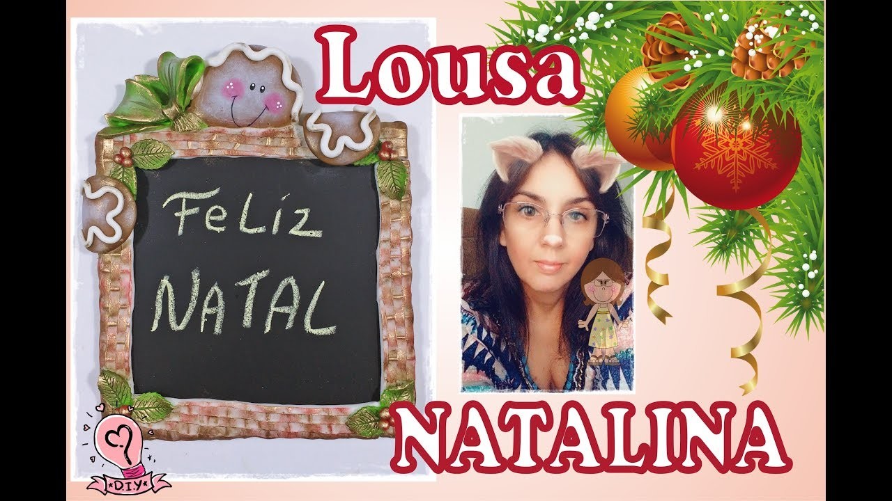 DIY - Quadro Lousa Natalino (Biscuit) -  Unidos Pela Arte