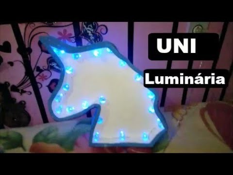 DIY - Transformando uma caixa de pizza numa luminária de Unicórnio
