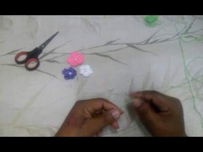 Flor em crochê para aplique simples e facil