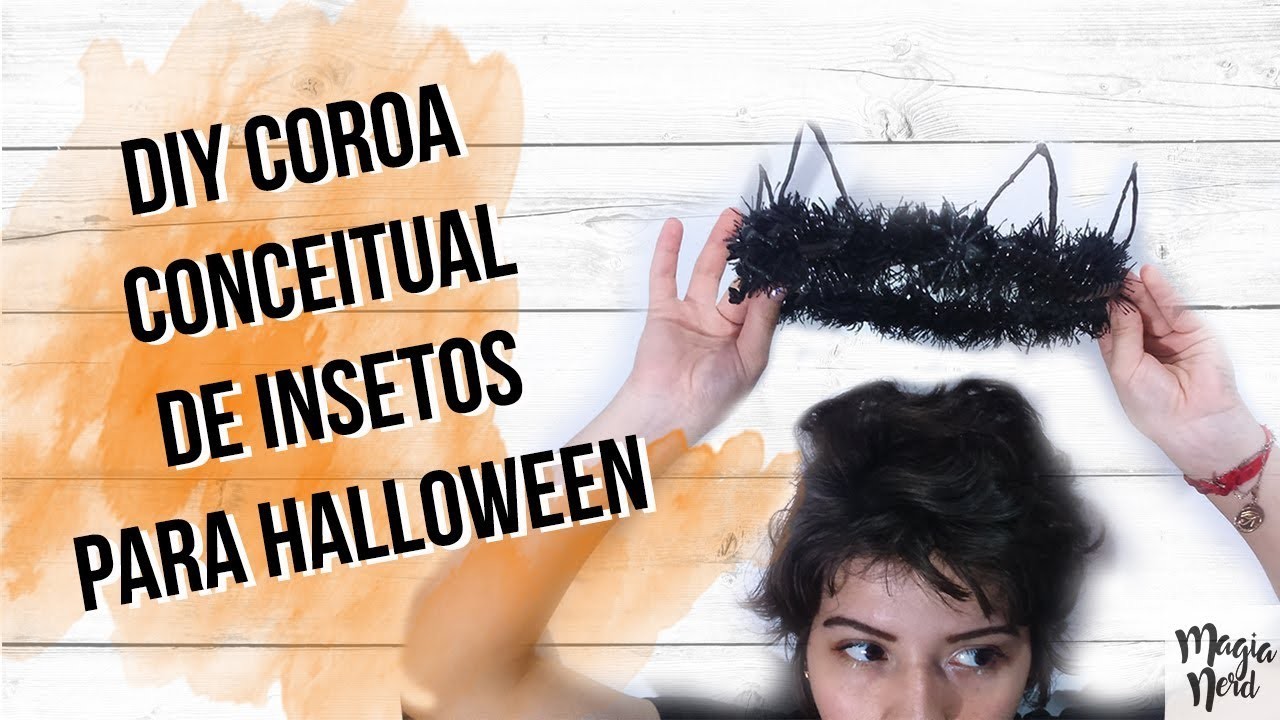 HALLOWEEN. DIY Coroa conceitual de insetos. Magia Nerd