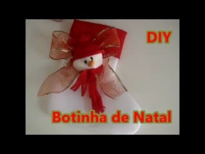 Idéias para enfeites de natal Botinha de Natal DIY