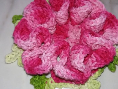????Minha primeira flor de crochê ⚘
