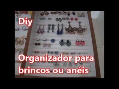 Organizador para brincos ou anéis DIY