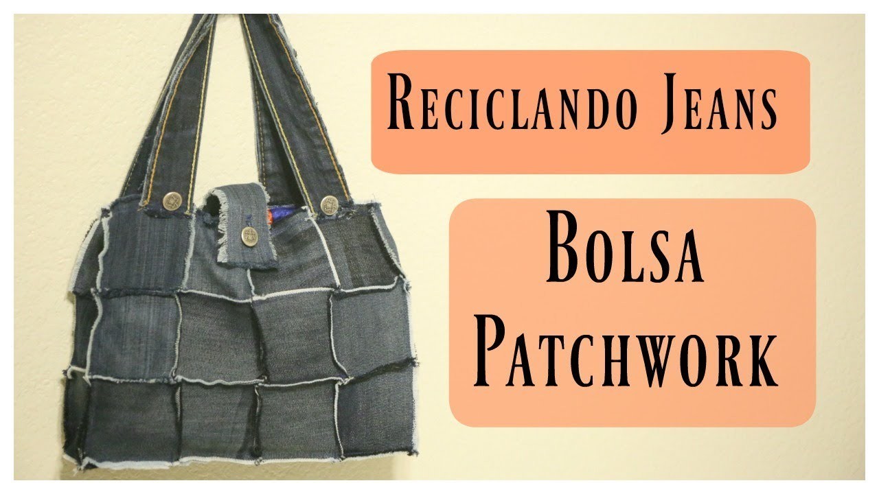 RECICLANDO- BOLSA JEANS- PATCHWORK