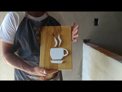 APRENDA A FAZER QUADRO 3D DECORAÇÃO CAFÉ !!!  LEARN TO MAKE FRAME 3D DECOR CAFE !!!