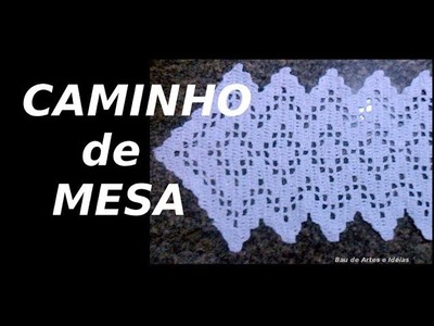 Caminho Mesa Geométrico - DIY - Barbante  - Crochê Filé