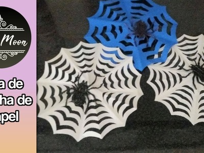 Como fazer teia de aranha de papel - Decoração Halloween