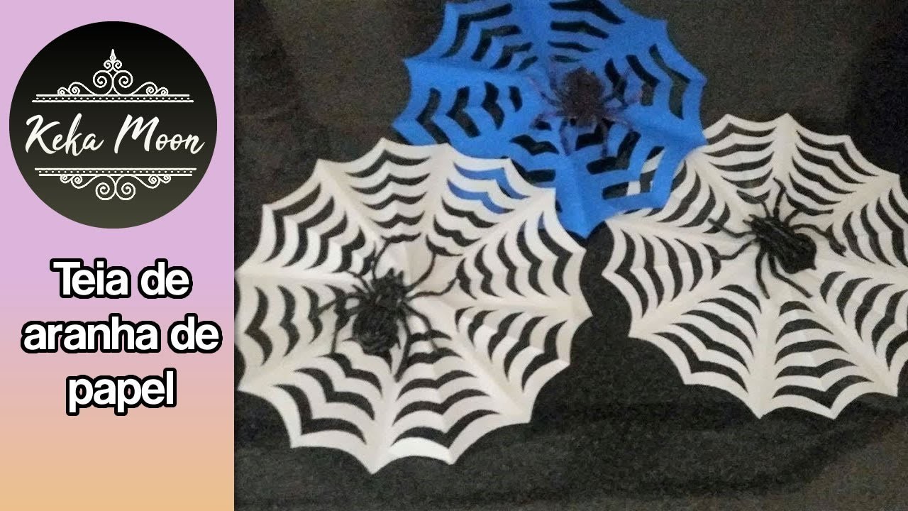 Como fazer teia de aranha de papel - Decoração Halloween