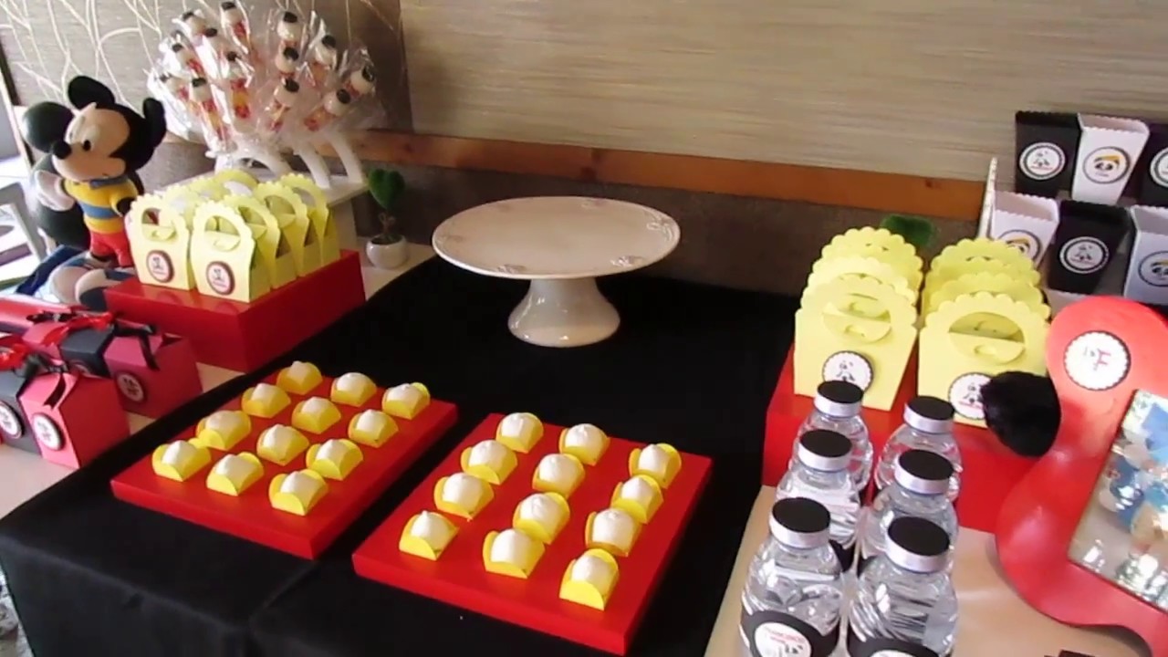 Decoração de Festa Mickey e Panda