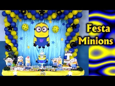 Decoração de Festa Tema Minions - Aniversario. Fiesta. Ideias