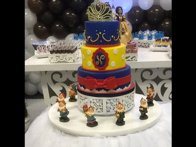 Decoração e Bolo Branca de Neve