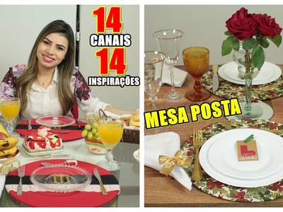 Decoração Mesa Posta de Natal | Café, Almoço e Ceia | Ft. Colaboração 14 Canais | Paloma Soares