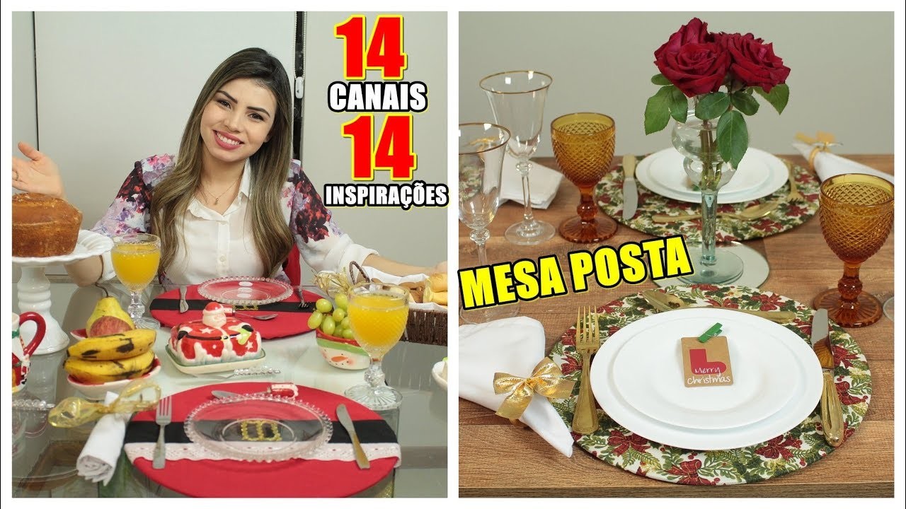 Decoração Mesa Posta de Natal | Café, Almoço e Ceia | Ft. Colaboração 14 Canais | Paloma Soares