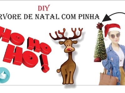 DIY árvore de natal com pinha