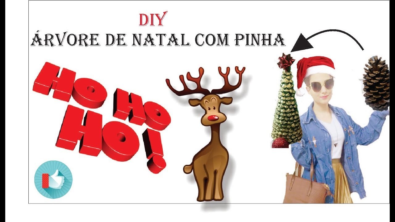 DIY árvore de natal com pinha