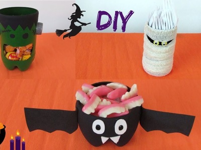 DIY Decoração Halloween | 3 ideias feitas com garrafas pet #2