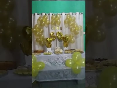 Festa de 50 anos decoração simples