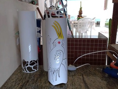 Mais uma luminária de pvc!!!