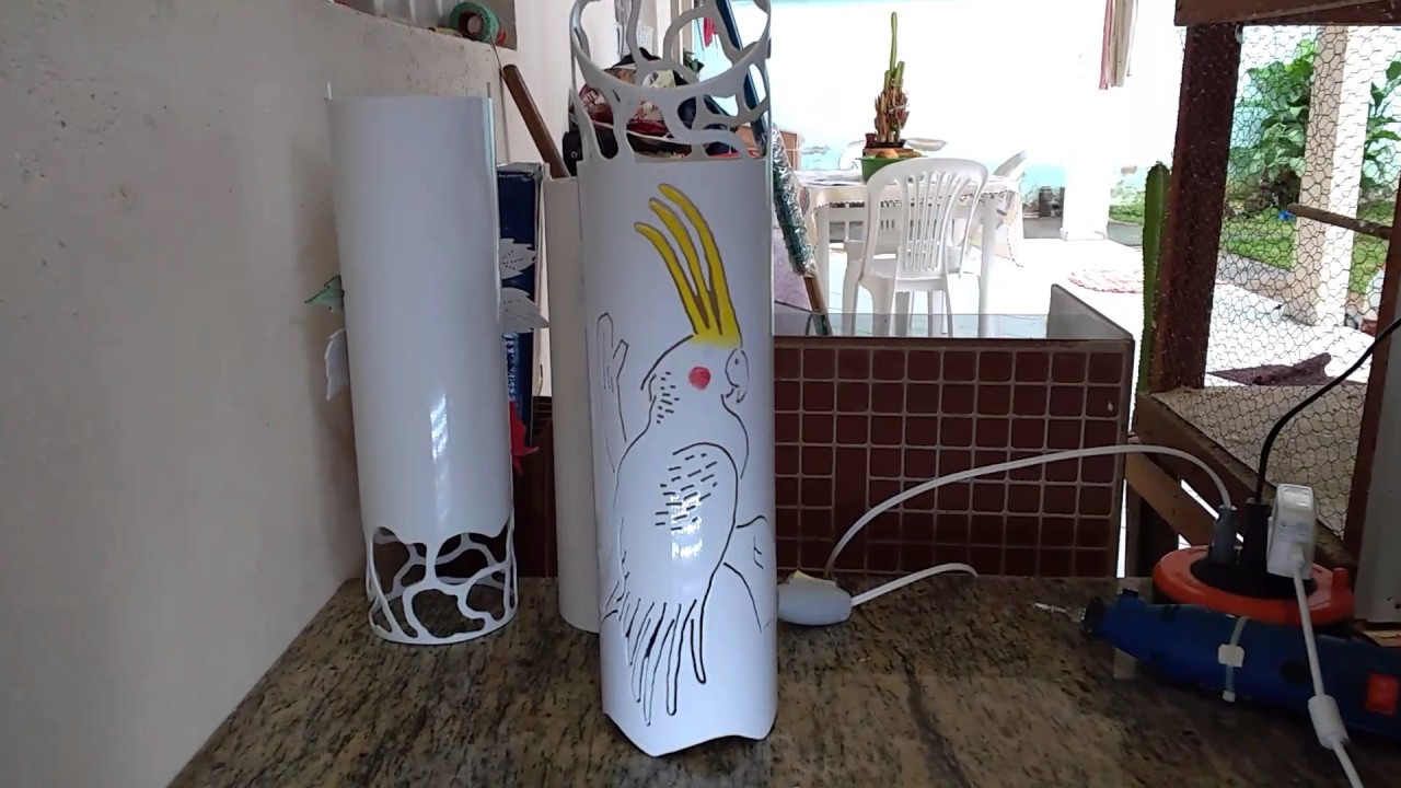Mais uma luminária de pvc!!!