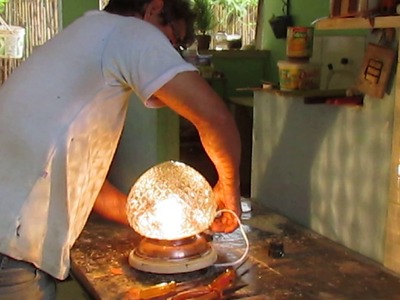 RESTAURANDO LUMINÁRIA,E MOSTRANDO ANDAMENTO DO TRIPÉ,caseiro.