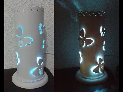 Artesanato – Luminária de Pvc Borboleta em 3D