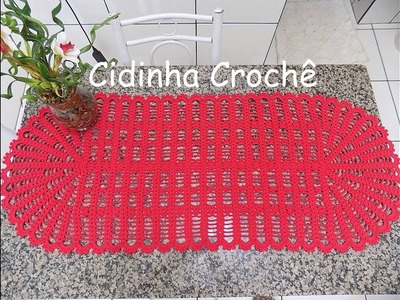 Cidinha Croche : Caminho Mesa Em Croche Natalino-Passo A Passo-Parte 1.3