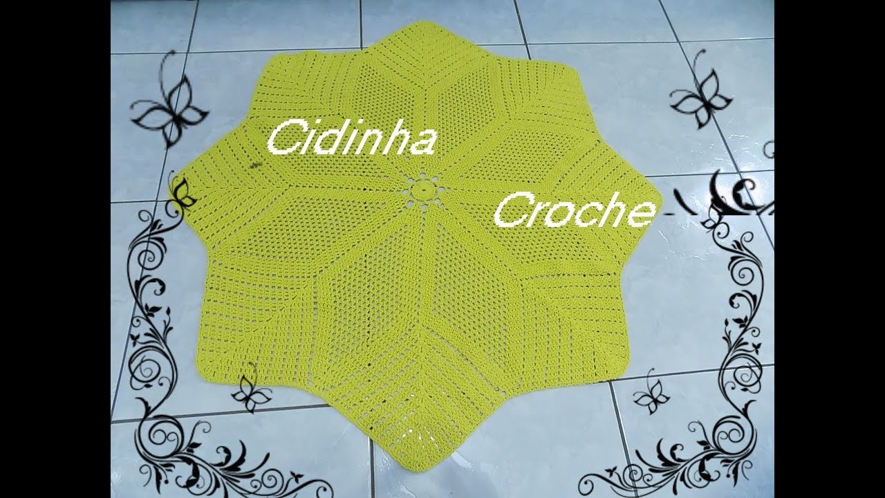Cidinha Croche : Tapete Redondo Em Croche - Estrela- Passo A Passo- Parte 3