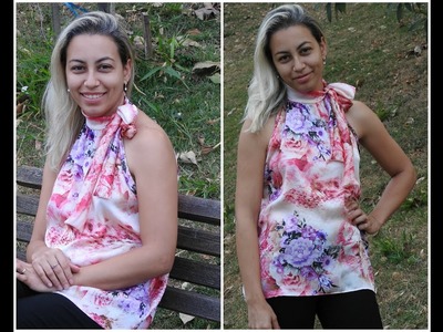 COSTURANDO BLUSA COM CAVA AMERICANA