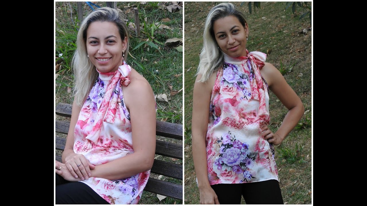 COSTURANDO BLUSA COM CAVA AMERICANA