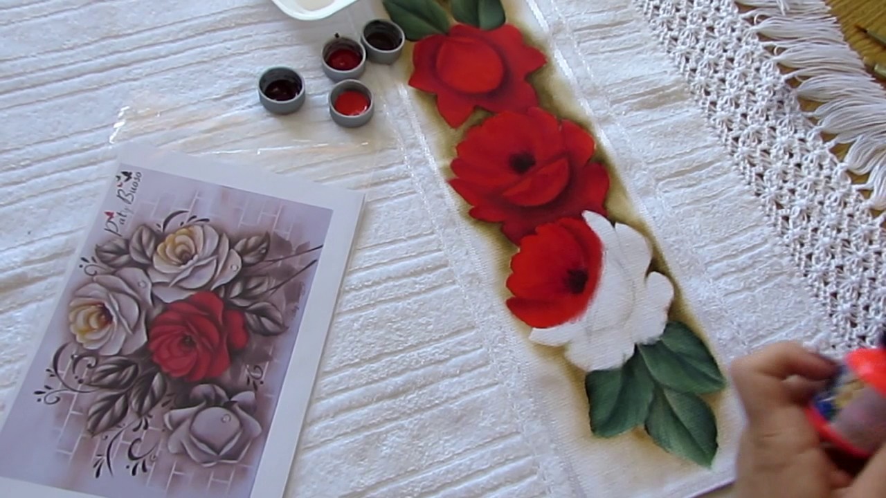 Dicas para pintar Rosas Vermelhas Paty Buoso