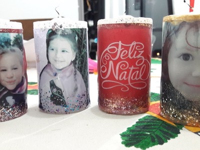 Faça você mesmo: Velas Decorativas de Natal com suas Fotos